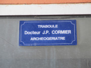 Traboule Comier, plaque.