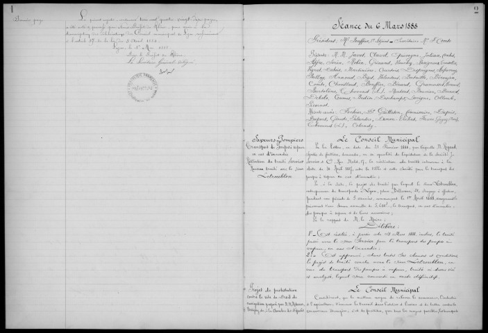Séances du 6 mars 1888 au 12 novembre 1888.