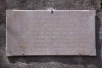 Plaque vers montée Saint-Barthélémy.