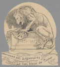 Monument des Légionnaires : le lion blessé de Textor, parc de la Tête-d'Or.
