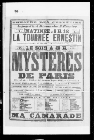 Tournée Ernestin (La) : vaudeville-opérette en trois actes et cinq tableaux. Auteur : Léon Gandillot.
