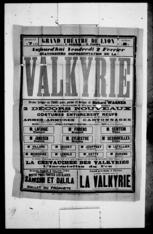 Walkyrie (La) : drame lyrique en trois actes. Compositeur : Richard Wagner. Traducteur : Victor Wilder.