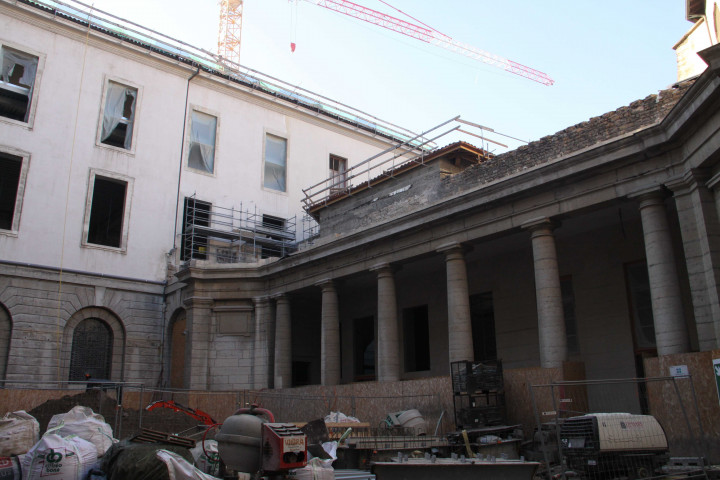Visite de chantier, cour sainte-Elisabeth.