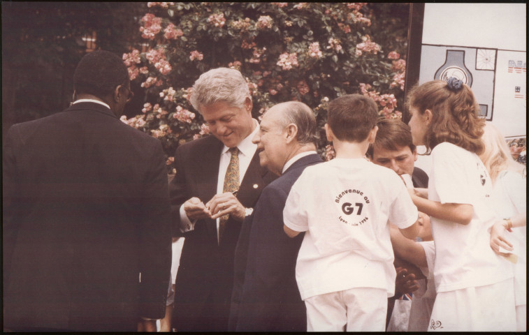 Raymond Barre et Bill Clinton (27-29/06/1996).