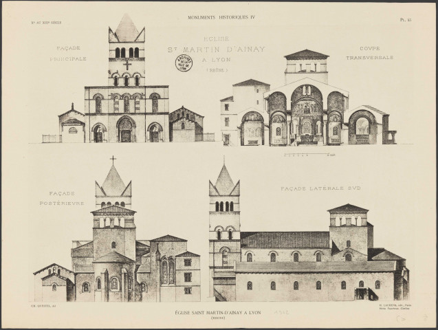 Église Saint-Martin d'Ainay à Lyon (Rhône), planche 45.