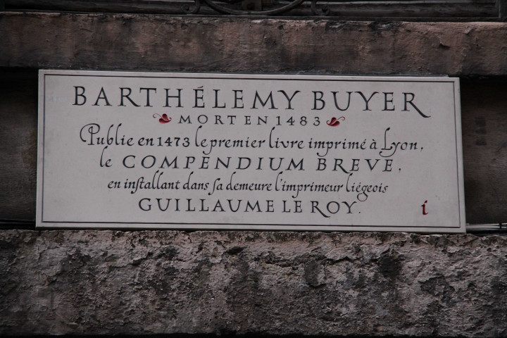 Plaque souvenir de Barthélémy Buyer.