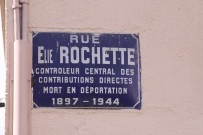 Plaque de la rue Elie-Rochette.