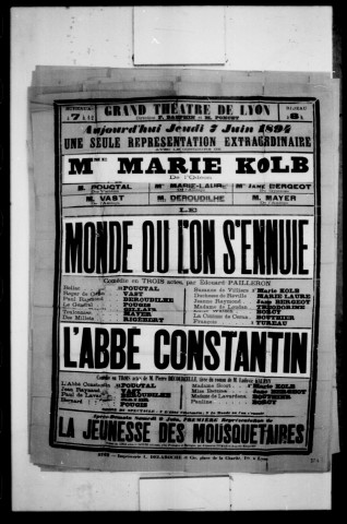 Abbé Constantin (L') : comédie en trois actes. Auteur : Pierre Decourcelle.