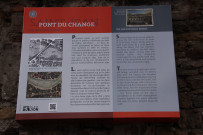 1 Quai Romain-Rolland, panneau sur l'ancien pont du Change.