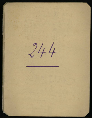 Carnet n°244.