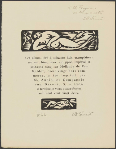 Charles Sénard. Images pour "Le bateau ivre" de Arthur Rimbaud.