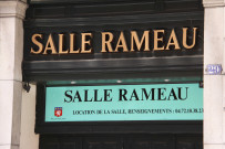 Salle Rameau, enseigne.