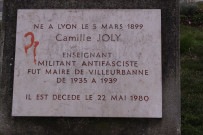 Plaque Camille Joly.