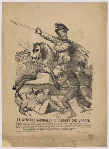 Le général Garibaldi à l'armée des Vosges.