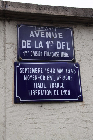 Plaque de rue.