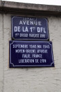Plaque de rue.
