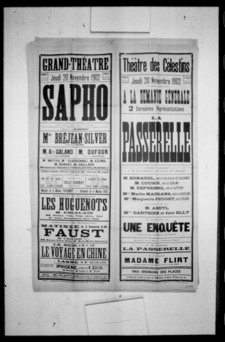 Passerelle (La) : comédie en trois actes. Auteurs : Fred Gressac et Francis de Croisset. (Théâtre des Célestins).