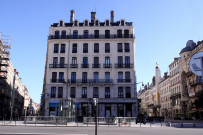 Vue sur la rue du Président-Edouard-Herriot et la rue de la République.