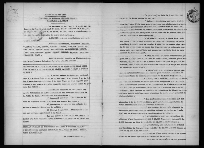 Séances du 12 mai 1944 au 8 mai 1945.