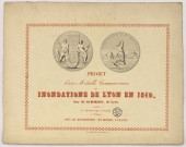 Projet d'une médaille commémorative des inondations de Lyon en 1840. Par M. Schitt, de Lyon. Au profit des victimes.