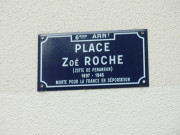 35 rue Montgolfier, place Zoé Roche, plaque de rue.