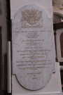 Eglise Saint-Bruno, plaque funéraire.