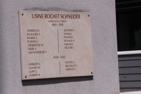 59 rue Feuillat, plaque de l'usine Rochet Schneider.