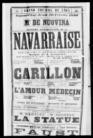 Carillon (Le) : légende mimée et dansée. Compositeur : Jules Massenet. Auteurs du livret : C. de Roddaz et E. Van-Dyck.