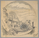 Vue de l'atelier Lung, mai 1892 : Armand-Calliat (orfèvre), montée du Gourguillon.