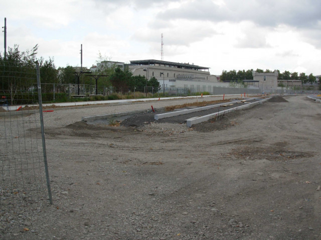 Rue Mouton-Duvernet en construction entre l'avenue Félix-Faure et le fort Montluc.