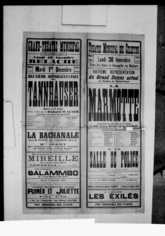 Marmotte (La) : comédie-vaudeville. Auteurs : Antony Mars et Léon Xanrof. (Théâtre des Célestins).
