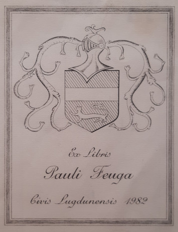 Ex-libris de Paul Feuga (1929-2014) était un érudit et collectionneur lyonnais, 374II/27.