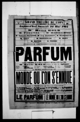 Parfum (Le) : comédie en trois actes. Auteurs : Ernest Blum et Raoul Toche.
