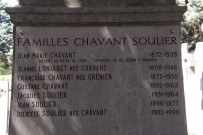 Tombe Chavant-Soulier, plaque.