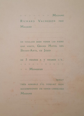 Carton réalisée pour Lucine Richard-Vacheron (1841-1916) ; rentière et bienfaitrice, 374II/49