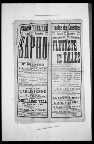Sapho : pièce lyrique en quatre actes et un prologue. Compositeur : Jules Massenet. Auteurs du livret : Henry Cain et Bernede.