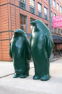 Œuvre "deux Pingouins" de Xavier Veilhan.