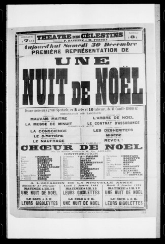 Nuit de Noël (Une) : drame nouveau à grand spectacle en cinq actes et dix tableaux. Compositeur : Eugène Arnaud. Auteur du livret : Camille Roddaz.