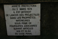 Jardin des Chartreux, plaque signalétique.