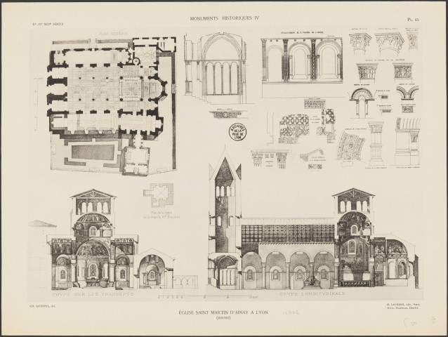 Église Saint-Martin d'Ainay à Lyon (Rhône), planche 44.