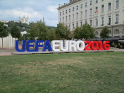 Logo de l'UEFA pour l'Euro de football 2016.
