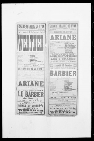 Barbier de Séville (Le) : opéra-comique en quatre actes. Compositeur : Gioacchino Rossini. Auteur du livret : Castil-Blaze.