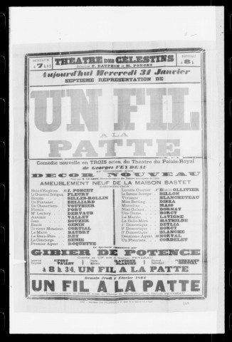 Gibier de potence : comédie en un acte. Auteur : Georges Feydeau.