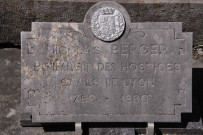 Tombe Berger, plaque.