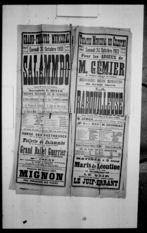 Salammbô : opéra en cinq actes et trois tableaux. Compositeur : E. Reyer. Auteur du livret : Camille du Locle.