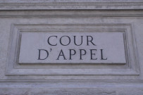 Plaque "cour d'appel".