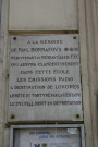 21 rue Cavenne, plaque en mémoire de Paul Bonnafoux.