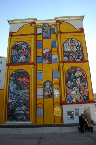 Rue Georges-Gouy, fresque de Diego Rivera.