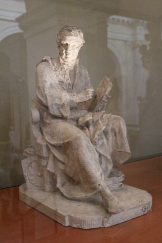 Palais Saint-Pierre, statue d'Ampère par Charles Textor.