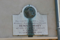 15 rue des Fossés-de-Trion, plaque en mémoire Benoist Mary.